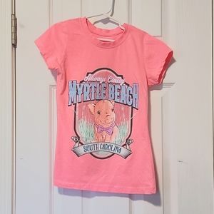 Aqua Kids Girls Pink Myrtle Beach South Caroline Shirt Size:M